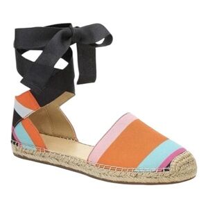 Marc Fisher Multi Striped Women's Espadrille Flats Size 7.5
